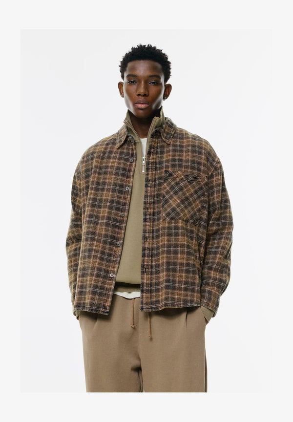 CHECK - Chemise - brown