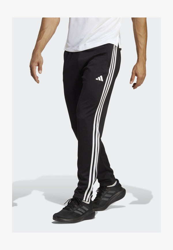 TRAIN ESSENTIALS 3-STRIPES - Pantalon de survêtement - black/white