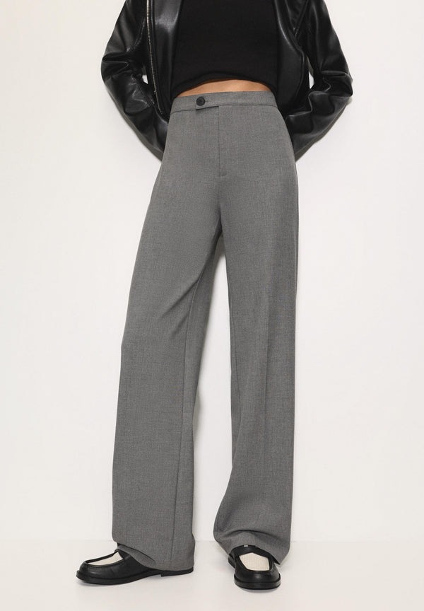 STRAIGHT-LEG DARTED -SMART - Pantalon classique - grey