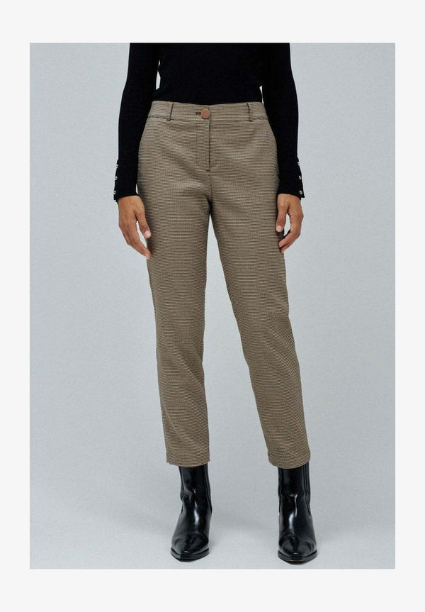 BASIC HIGH WAIST - Chino - braun