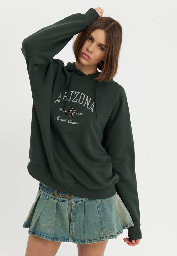 Sweat à capuche - dark green