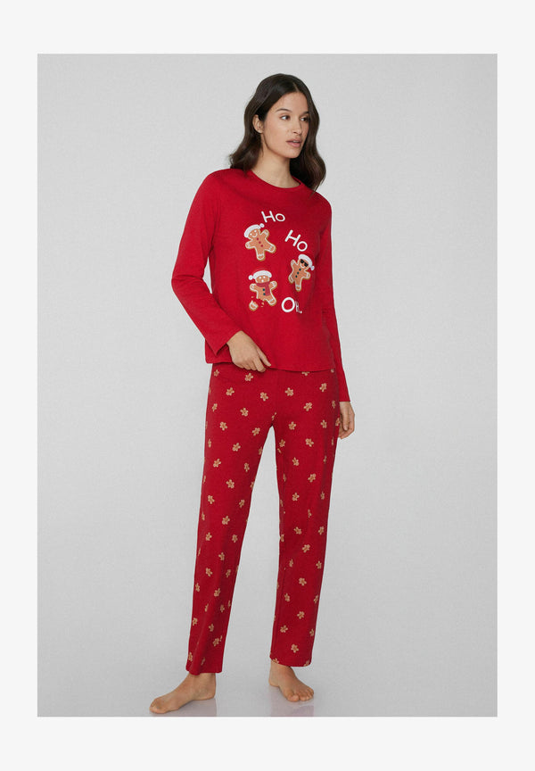CHRISTMAS GINGERBREAD FAMILY - Pyjama - red