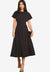 REGULAR FIT - KNOT SIDE MIDI - Robe en jersey - black
