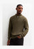 QUARTER ZIP FUNNEL NECK - Pullover - khaki