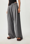 WIDE LEG SMART WITH DARTS - Pantalon classique - grey