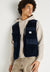 MIXED MEDIA VEST - Veste sans manches - rivet navy
