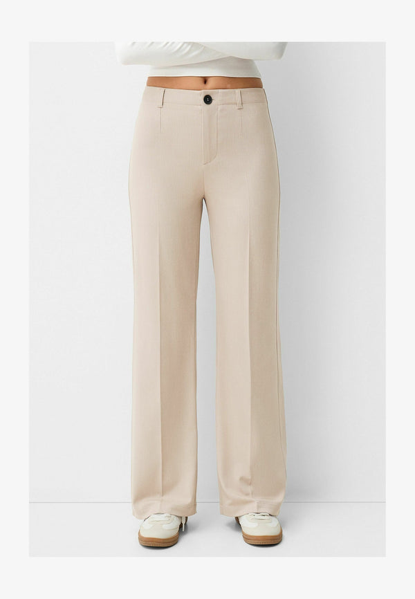 WIDE-LEG TAILORED - Pantalon classique - sand