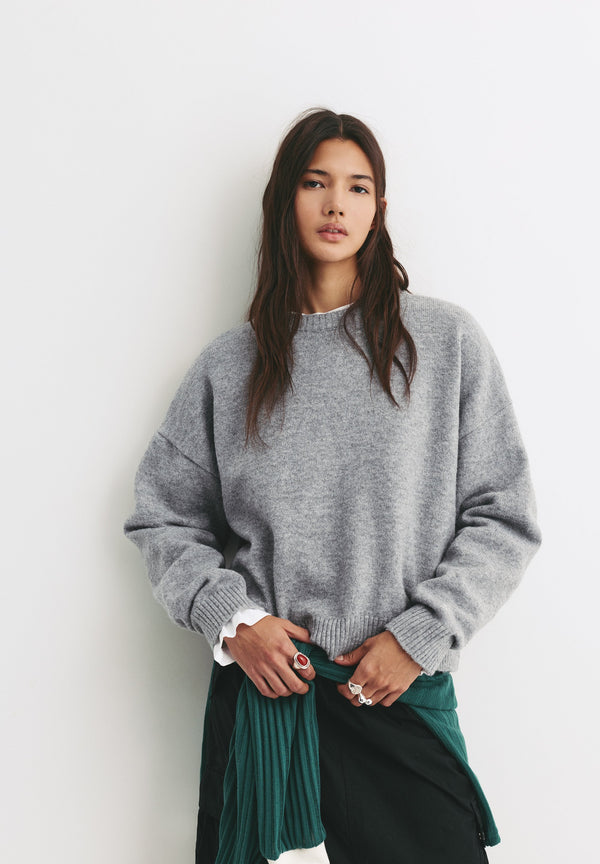 BASIC - Pullover - light grey