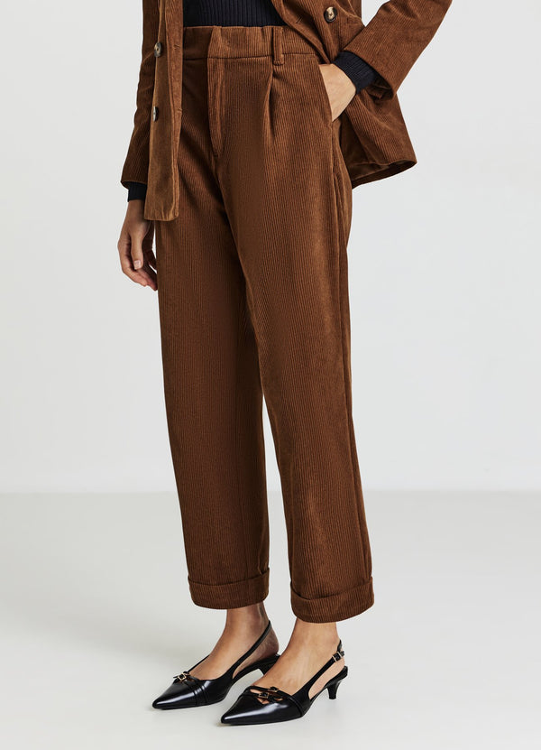 LUNGO - Pantalon classique - marrone