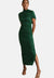 AZURE STRETCH RUCHED MIDI - Robe longue - green