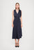 SLEEVELESS DRAPED V NECK MIDI - Robe de soirée - midnight