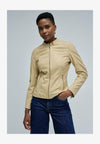 SLIM - Veste en cuir - beige