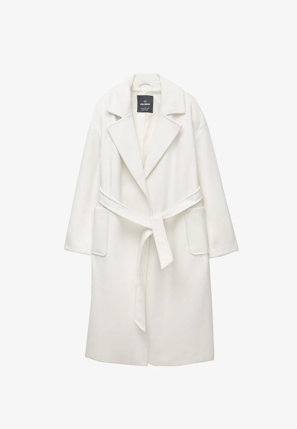 WITH BELT - Trench - white