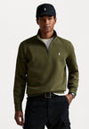 DOUBLE-KNIT QUARTER-ZIP PULLOVER - Sweatshirt - company olive