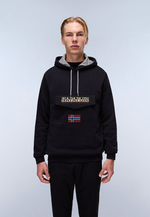 BURGEE WINT - Sweat à capuche - black beauty