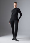 2 PIECE LONG SLEEVE WITH 1/4 ZIP TOP AND LEGGINGS SET - Caraco - black