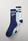 UNISEX 3 PACK - Chaussettes de sport - blue void/glacier blue/sail