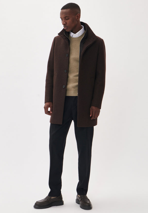 HARVEY - Manteau court - espresso