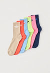 CREW UNISEX 6 PACK - Chaussettes - ash blue/night indigo/lucid red