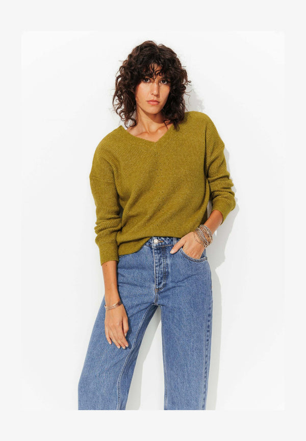 Pullover - vert olive