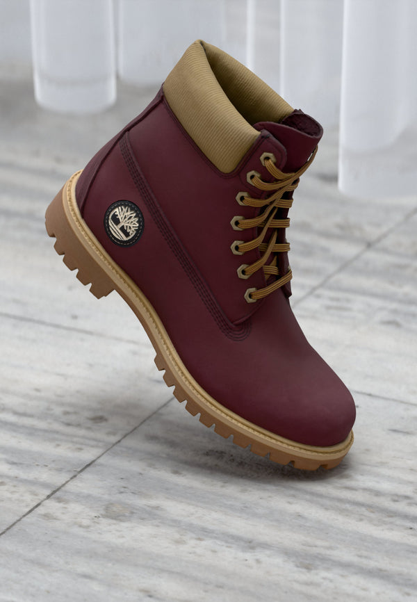 Bottines à lacets - burgundy