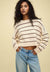 STRIPED CROPPED - Pullover - white