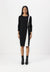 CONTRAST OVERLAY FITTED MINI DRESS - Robe en jersey - black/white