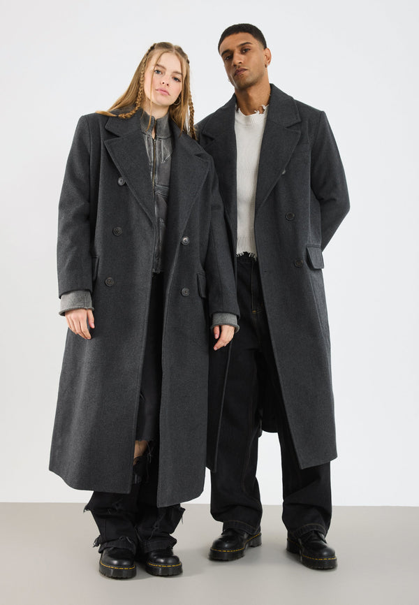 OVERSIZED CLASSIC COAT UNISEX - Manteau classique - dark grey