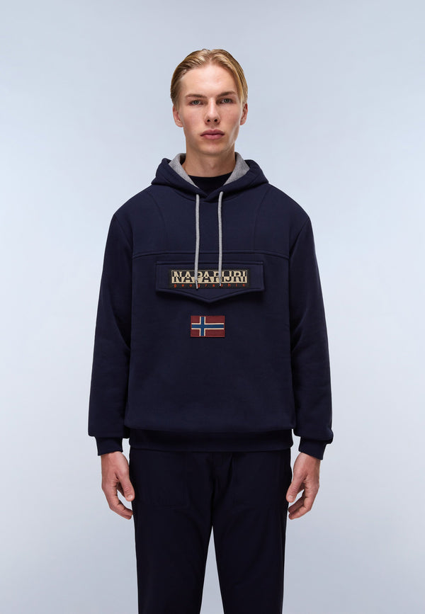 BURGEE WINT - Sweat à capuche - blu marine