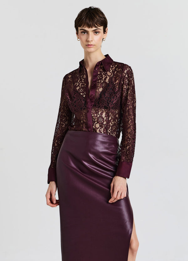 Chemisier - bordeaux