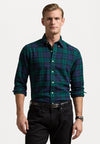CUSTOM FIT PLAID BRUSHED OXFORD SHIRT - Chemise - navy/green multi