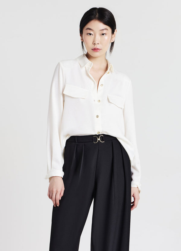 BOTTONI - Chemisier - bianco lana