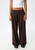 WIDE LEG SMART WITH DARTS - Pantalon classique - dark brown