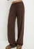 WIDE LEG - JOGGER - Pantalon classique - dark brown