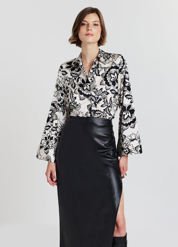 KIMONO SIMIL FANTASIA - Chemisier - var ultrablack