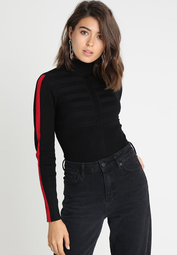 MENTOI - Pullover - noir/rouge