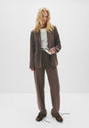 Pantalon classique - mottled dark brown