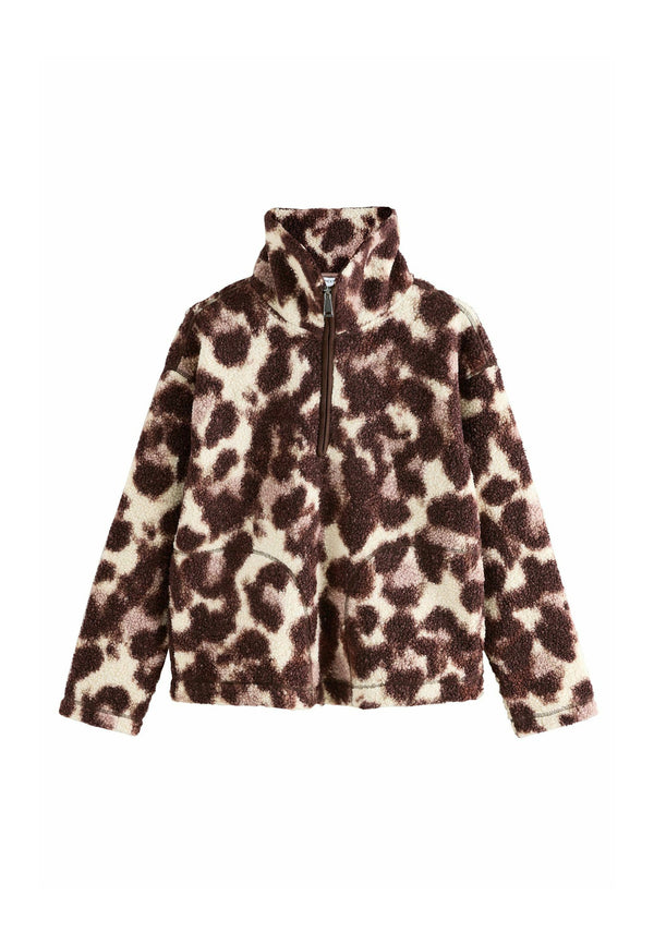 Sweat polaire - chcolate pink leopard animal print