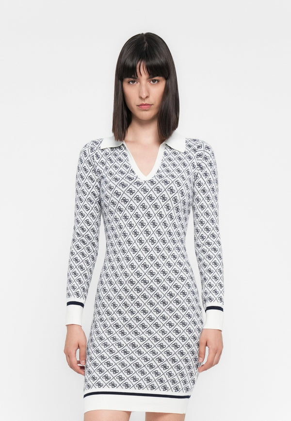 AUBREY DRESS - Robe pull - cream/blue