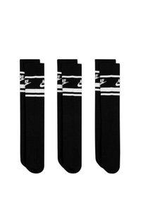 EVERYDAY ESSENTIAL CREW STRIPES UNISEX 3 PACK - Chaussettes - black white