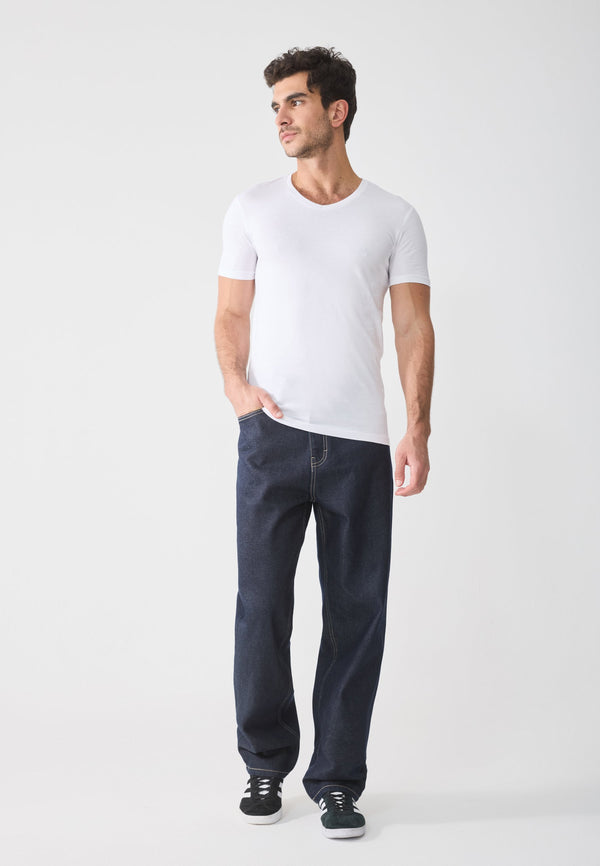 5 PACK - T-shirt basique - white/blue/black