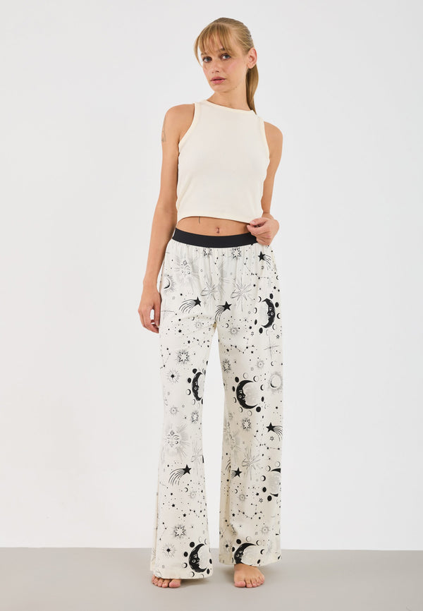 2 PACK - Bas de pyjama - black/ beige