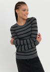 Pullover - mottled dark grey/black
