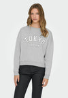 ONL LIFE CREW STATE NOOS - Sweatshirt - light grey melange
