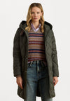 HOODED DIAMOND-QUILTED DOWN COAT - Doudoune - litchfield loden