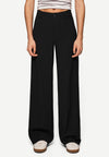 WIDE-LEG TAILORED - Pantalon classique - black