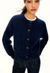 SOFT TOUCH BUTTONED - Gilet - dark blue