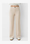 WIDE-LEG TAILORED - Pantalon classique - sand
