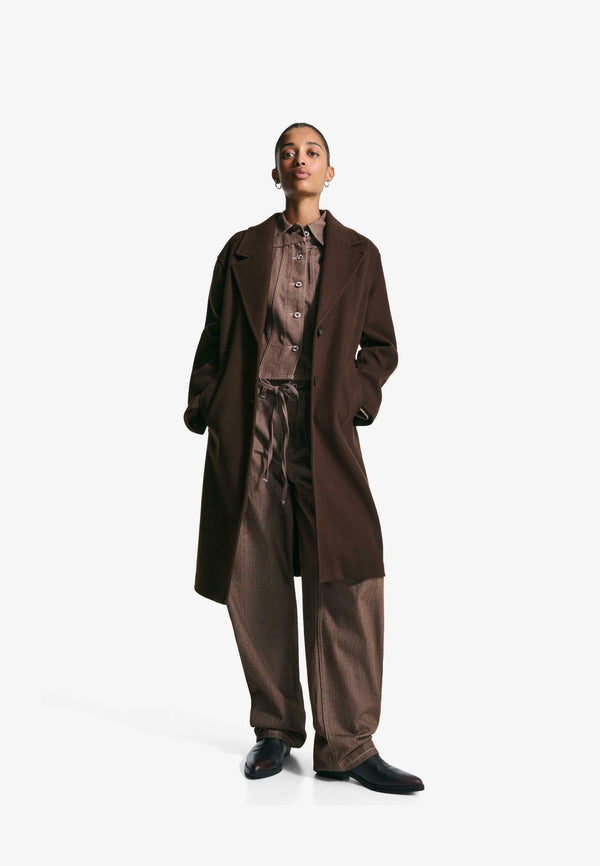 Manteau classique - mottled dark brown