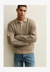 REGULAR POLO - Pullover - brown pattern